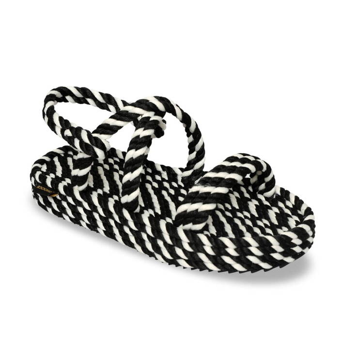 Bohonomad Bahamas Platform Rope Sandal - Black/White