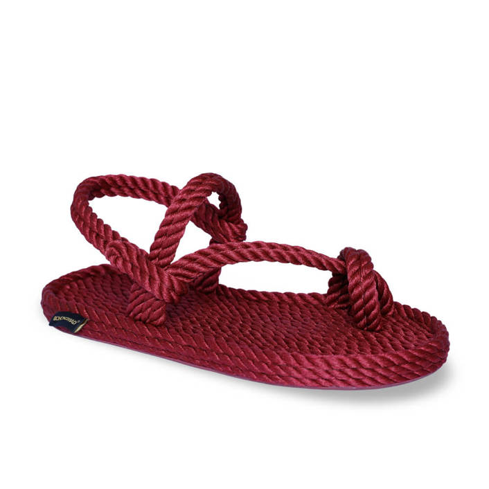 Bohonomad Hawaii Rope Sandal - Claret Red