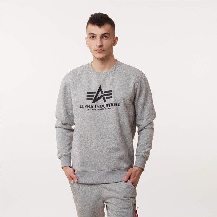 Alpha Industries BASIC SWEATER GREY brands HEATHER \\ Men clothing | #Recommended Sweatshirts \\ Men\'s Ellesse Alpha clothing #Brands Industries \\ \\ \\ Brands Men \\