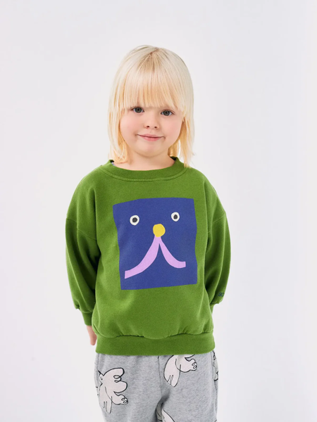 BOBO CHOSES FUNNY FACE SWEATSHIRT