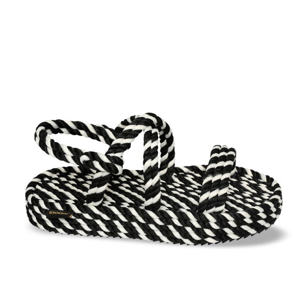 Bohonomad Bahamas Platform Rope Sandal - Black/White