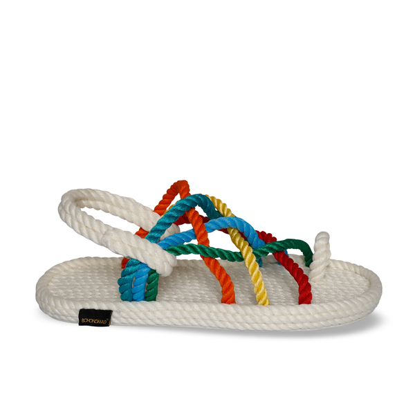 Bohonomad Cape Point Women Rope Sandal – White & Multi