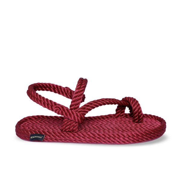 Bohonomad Hawaii Rope Sandal - Claret Red