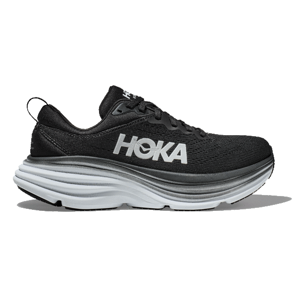 Hoka WOMEN'S BONDI 8 BLACK/WHITE