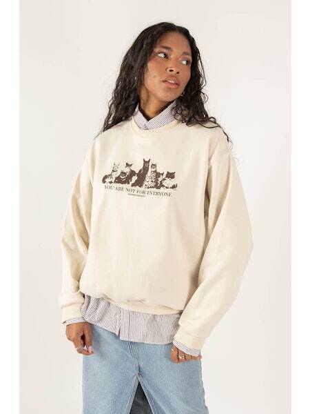 Kaotiko CREW WASHED CAT FAMILY Sweatshirt