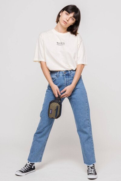 Kaotiko Cropped Straight Denim Trousers