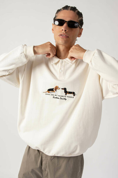 Kaotiko Ivory Puppies Sweatshirt