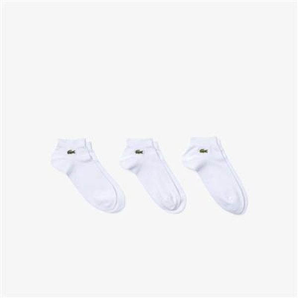 Lacoste SPORT Low-Cut Cotton Socks (3 Pack) White