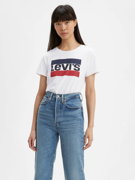 Levi's WMNS PERFECT TEE WHITE | Women's \ Women's \ Women's \ #Polecane marki odzież Levi's Brands \ #Marki - 3 \ Levi's