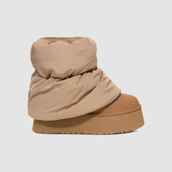 UGG W CLASSIC MINI DIPPER PUFFER AMPHORA/CHESTNUT