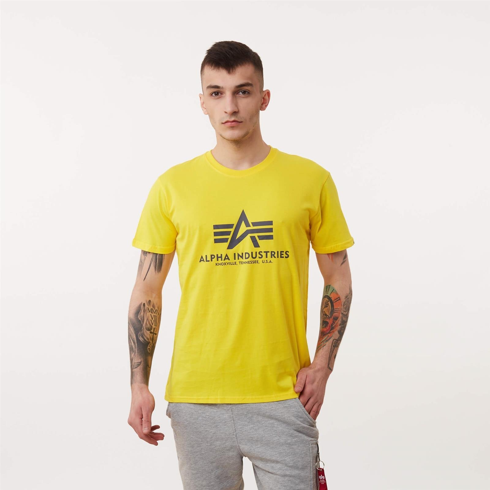 yellow brand t shirt