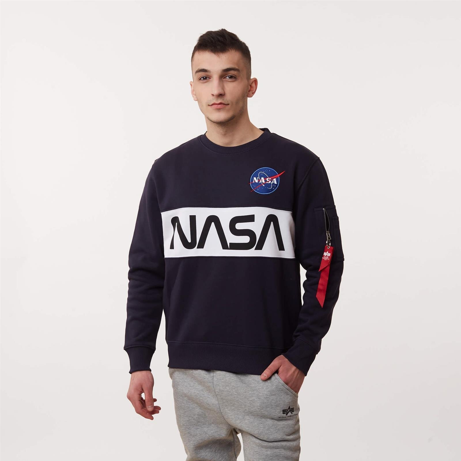 Alpha Industries NASA INLAY REP BLUE | Men \\ Men\'s clothing \\ Sweatshirts  Men \\ #Recommended clothing brands \\ Ellesse Brands \\ #Brands \\ Alpha  Industries