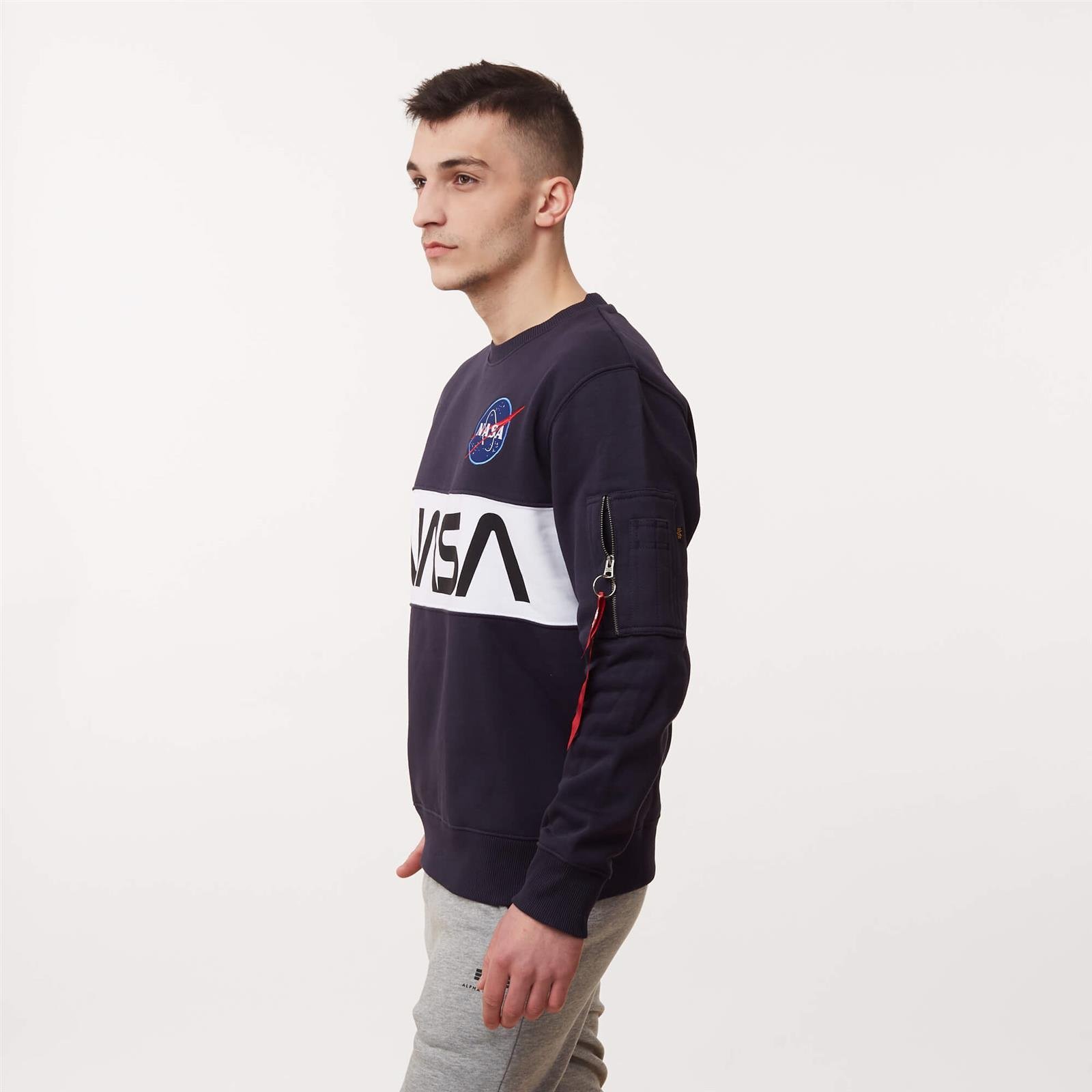 Alpha Industries NASA INLAY REP BLUE | Men \ Men's clothing \ Sweatshirts  Men \ #Recommended clothing brands \ Ellesse Brands \ #Brands \ Alpha  Industries
