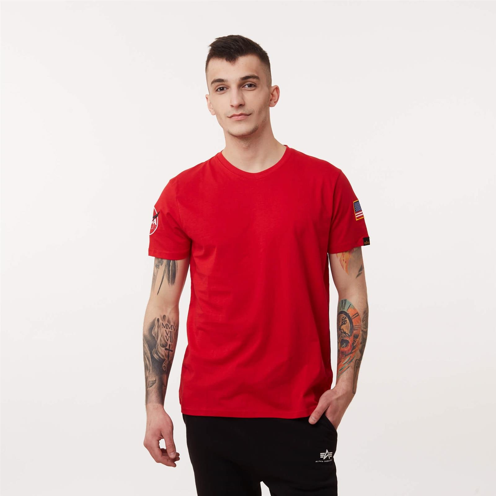 Alpha Industries NASA T-SHIRT SPEED RED | Men \\ Men\'s clothing \\ T-shirts  Men \\ #Recommended clothing brands \\ Ellesse Brands \\ #Brands \\ Alpha  Industries