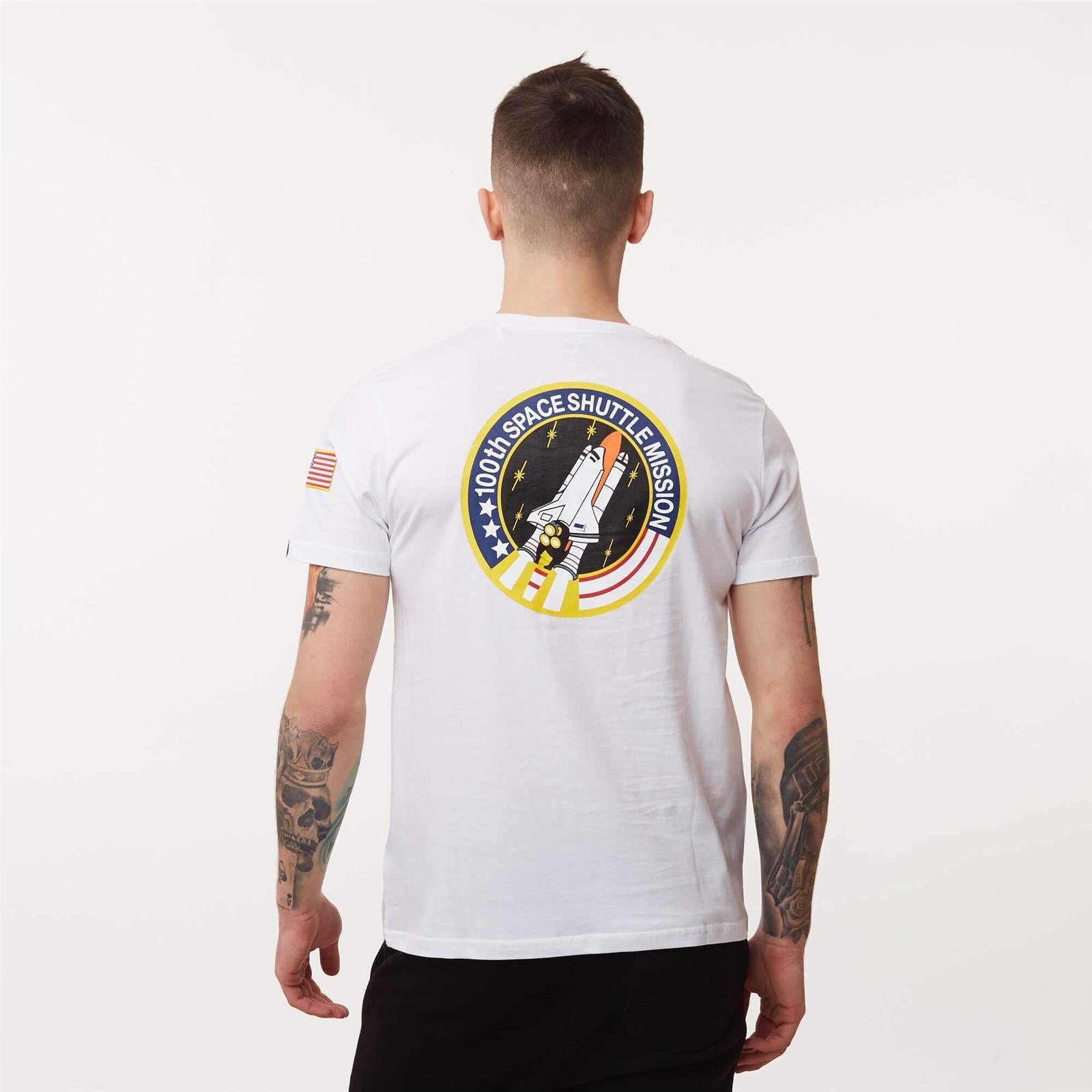 Shuttle Industries shirts Men\'s T- Industries T-Shirt WHITE \\ Men Brands \\ #Brands Alpha Space \\ clothing \\ | Alpha