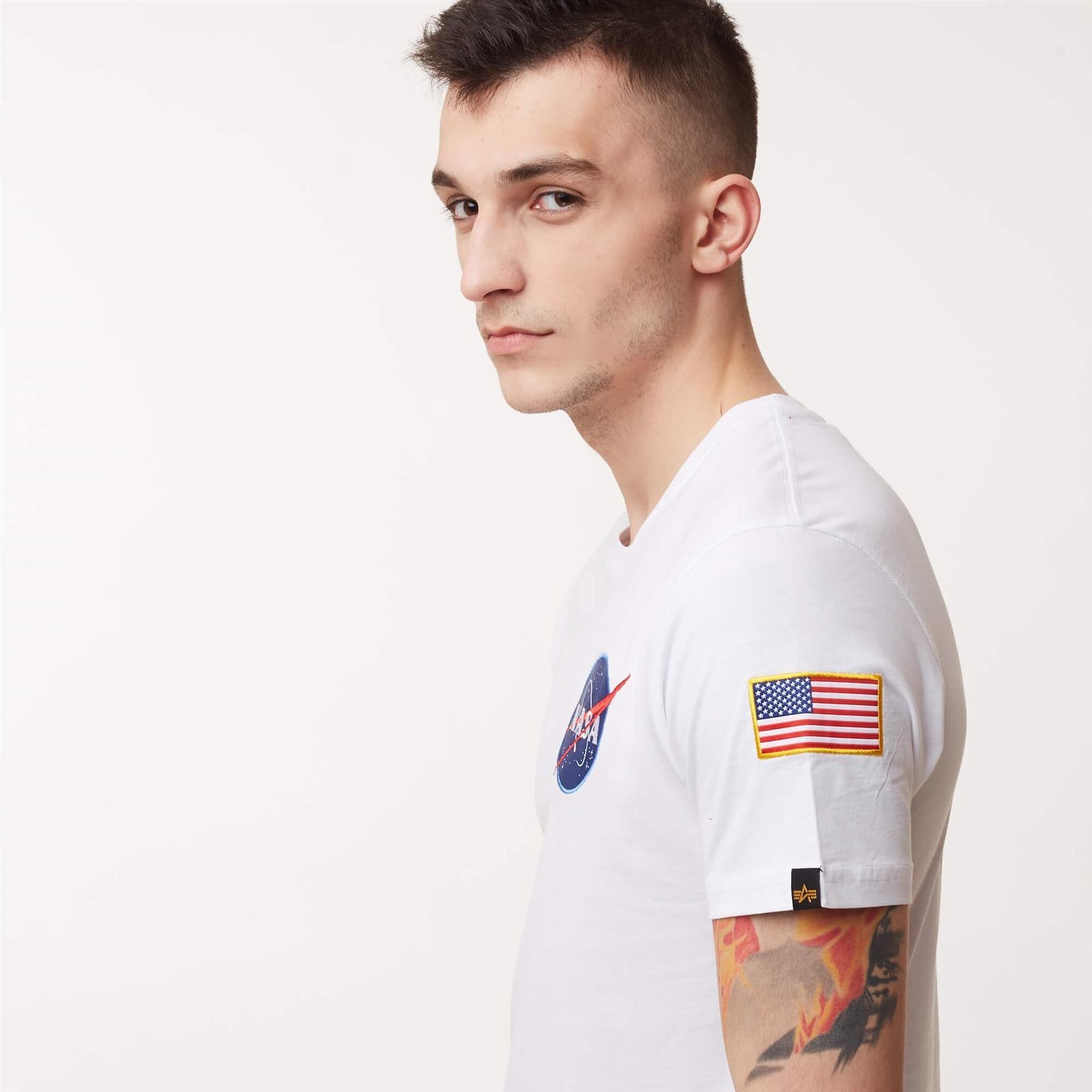 Alpha Industries Space Shuttle T-Shirt WHITE | Men \\ Men\'s clothing \\ T- shirts Brands \\ #Brands \\ Alpha Industries