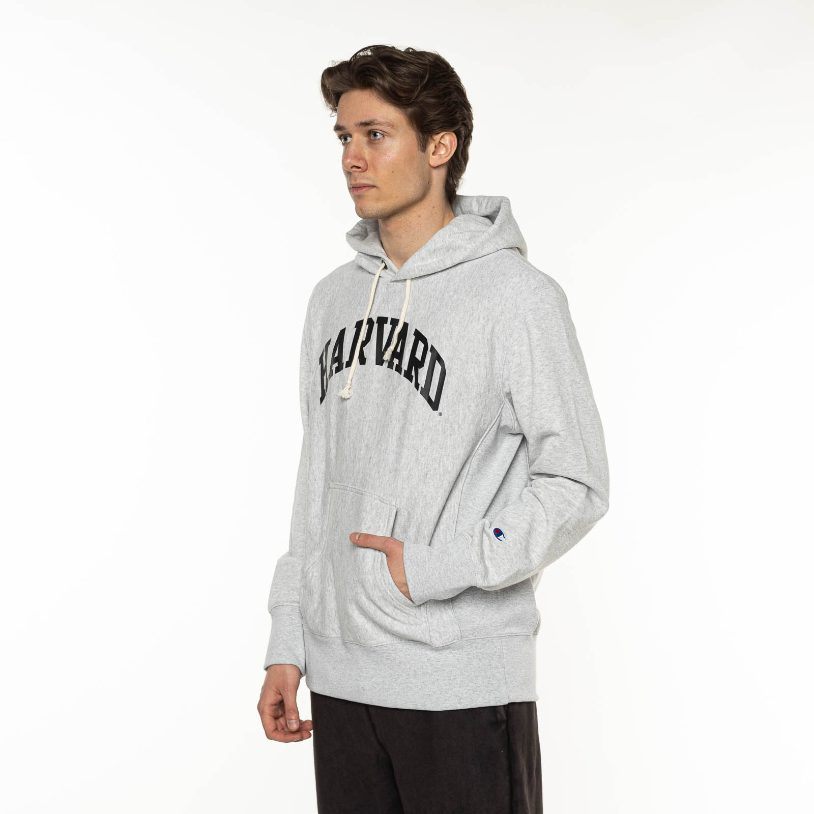 Champion Hooded Sweatshirt GREY Harvard | Men \\ Men\'s clothing \\  Sweatshirts Brands \\ #Brands \\ Champion Men \\ #Recommended clothing brands  \\ Champion