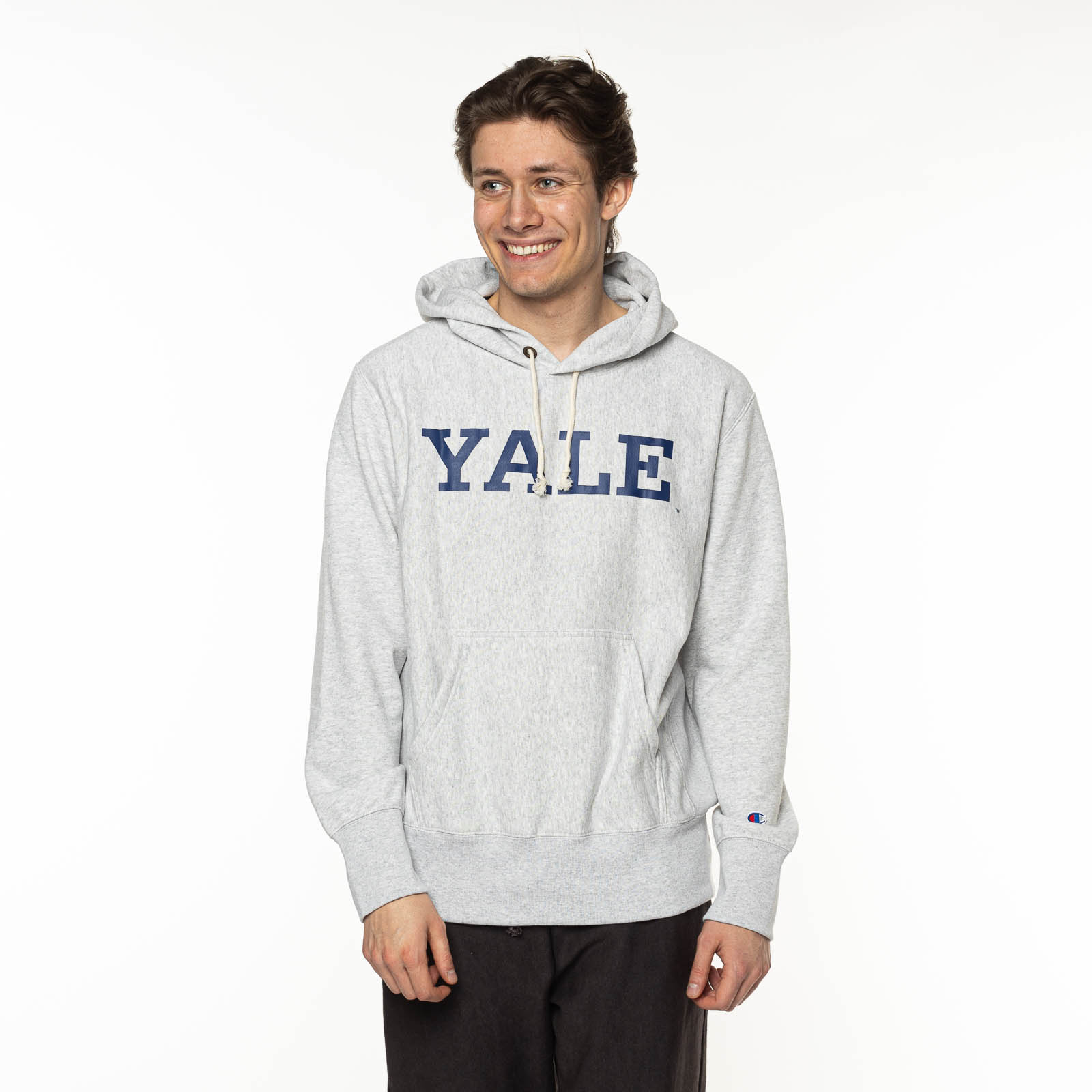 Champion Hooded Sweatshirt GREY YALE | Men's clothing \ Sweatshirts Brands \ #Brands Champion