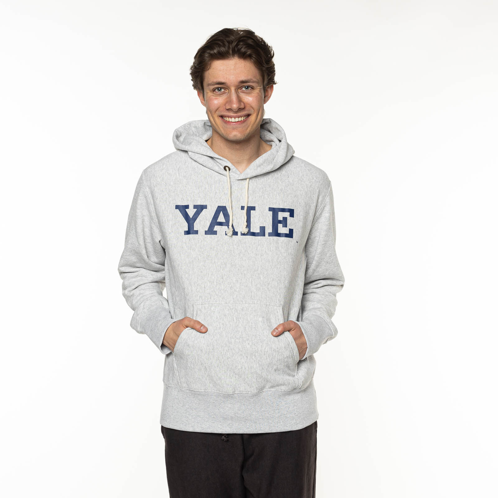 Champion Hooded Sweatshirt GREY YALE | Men's clothing \ Sweatshirts Brands \ #Brands Champion