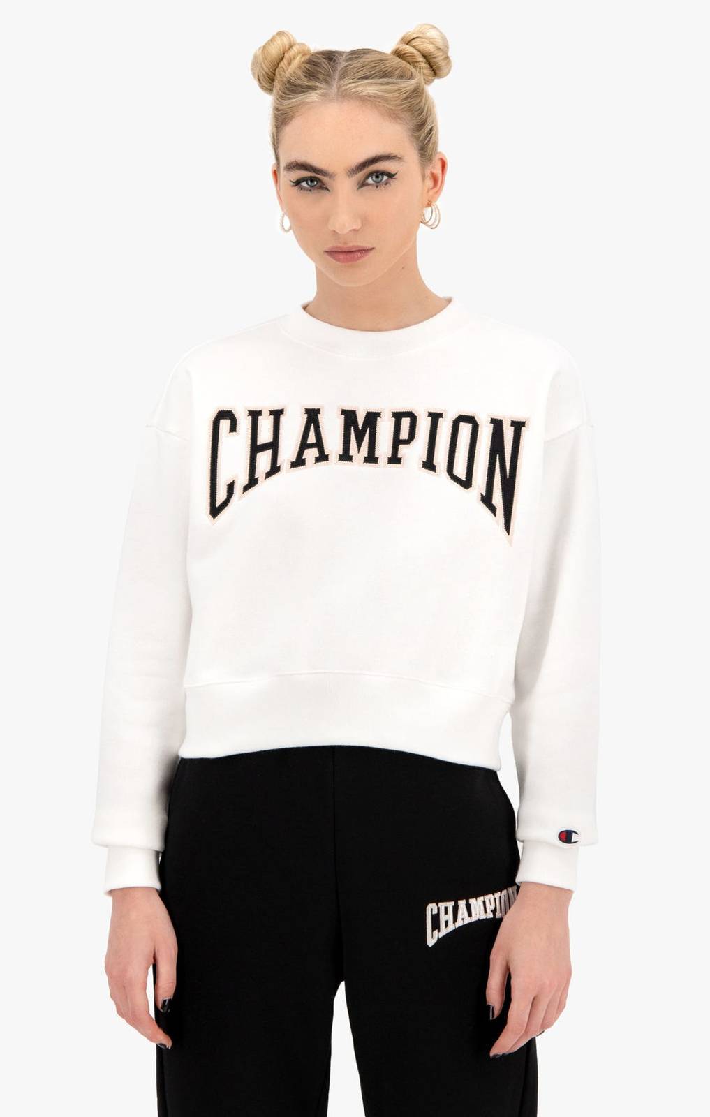 Champion white best sale sweater women's