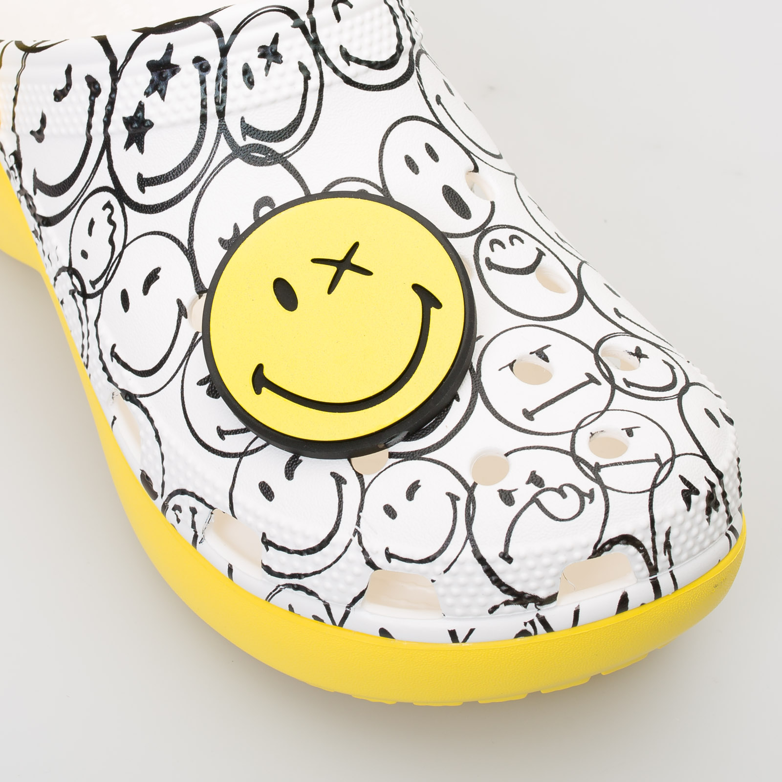 smiley platform crocs