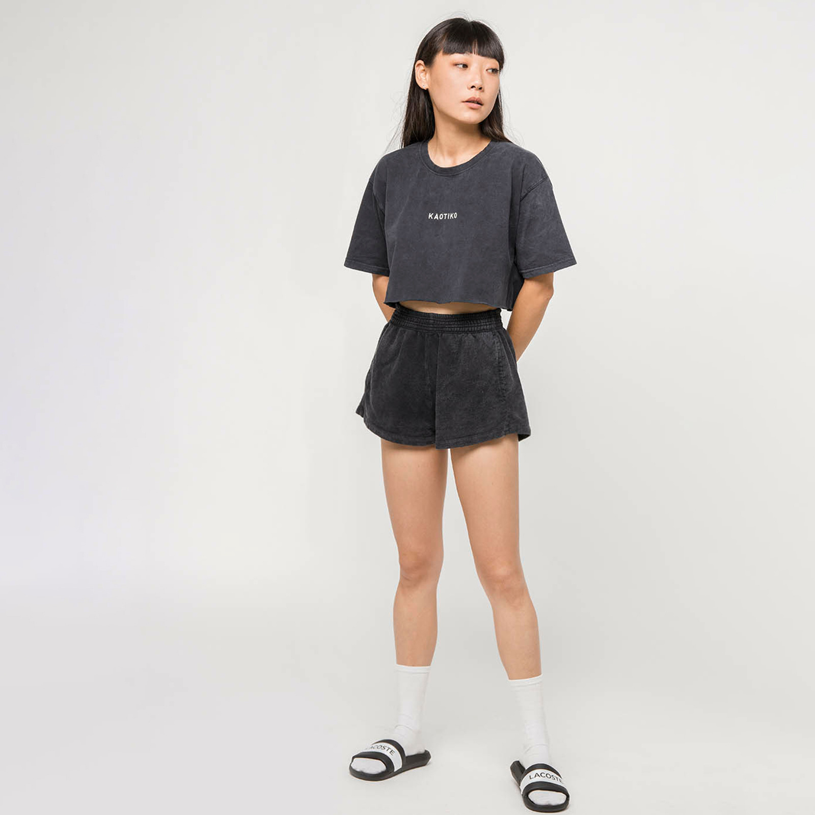 Kaotiko Short Washed Black | Women's \ Women's clothing \ Shorts Women ...