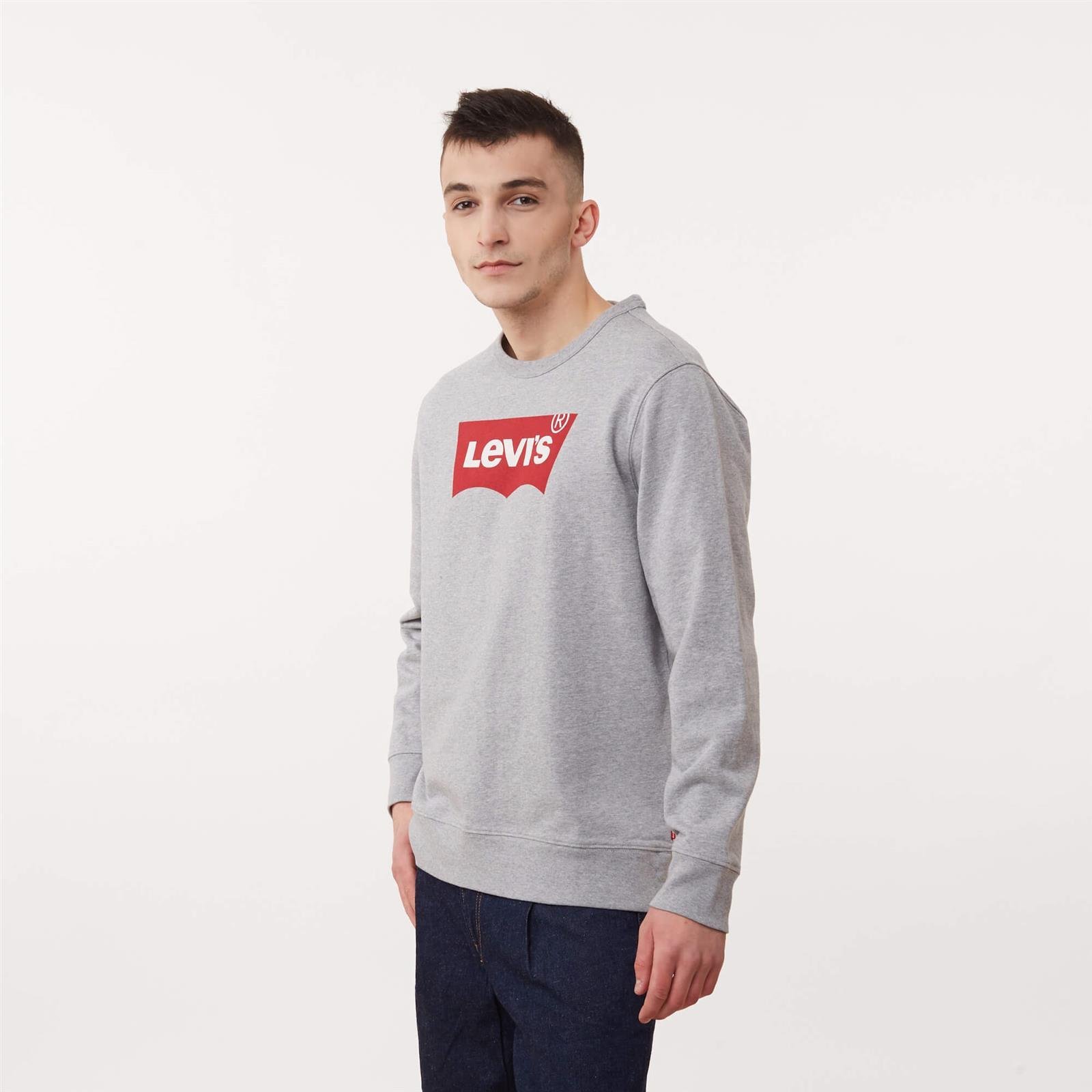 Levi's Graphic Crew Sweatshirt Heather Grey | Men's \ Men's clothing \  Sweatshirts Brands \ #Marki - 3 \ Levi's
