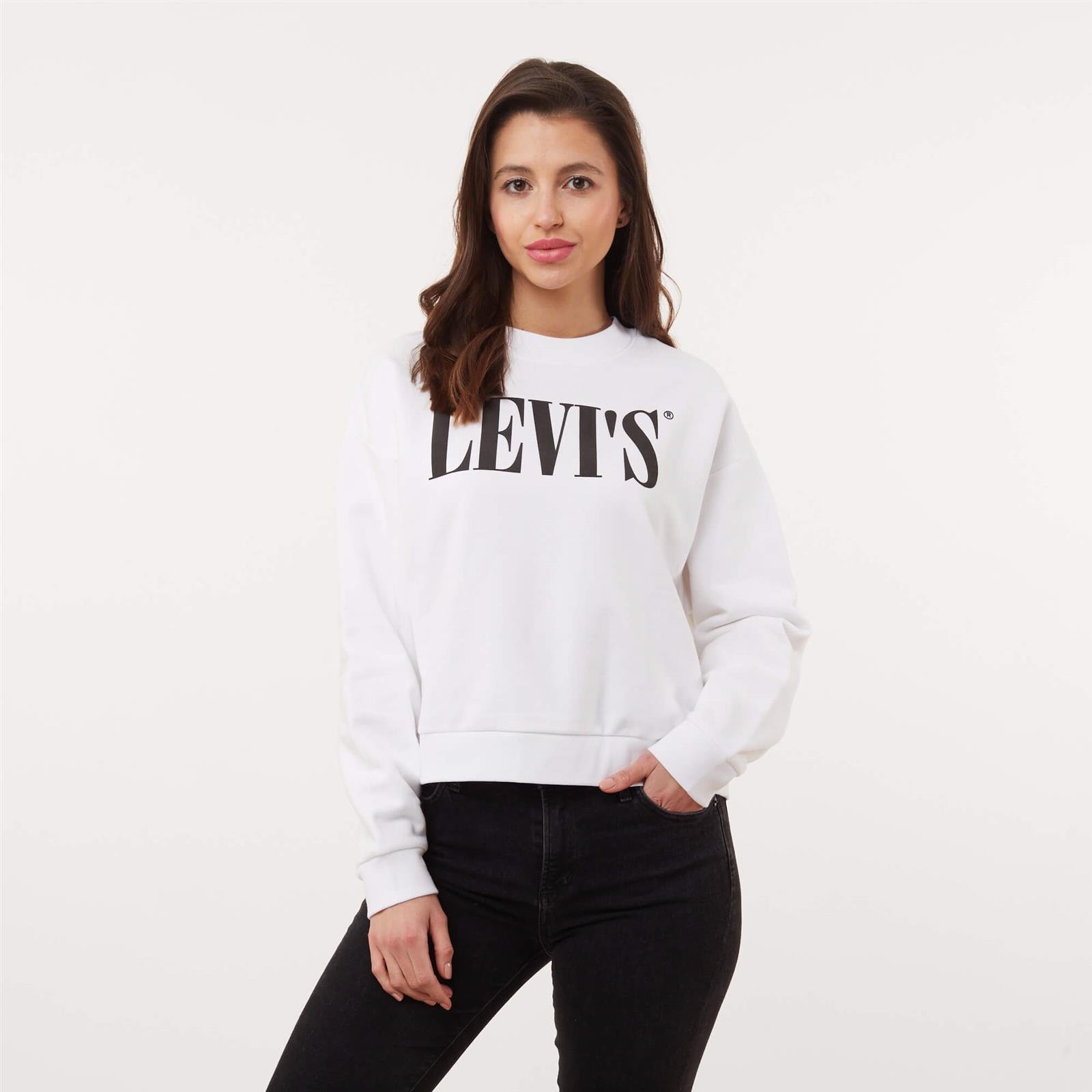 Levi's Graphic Diana Crew White | Women's \ Women's clothing \ Sweatshirts  Brands \ #Marki - 3 \ Levi's