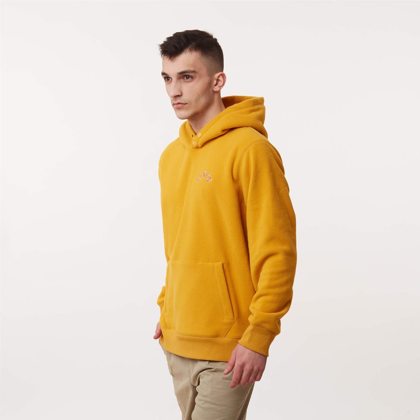 Levi's POLAR FLEECE HOODIE Golden Yellow | Men's \ Men's clothing \  Sweatshirts Brands \ #Marki - 3 \ Levi's