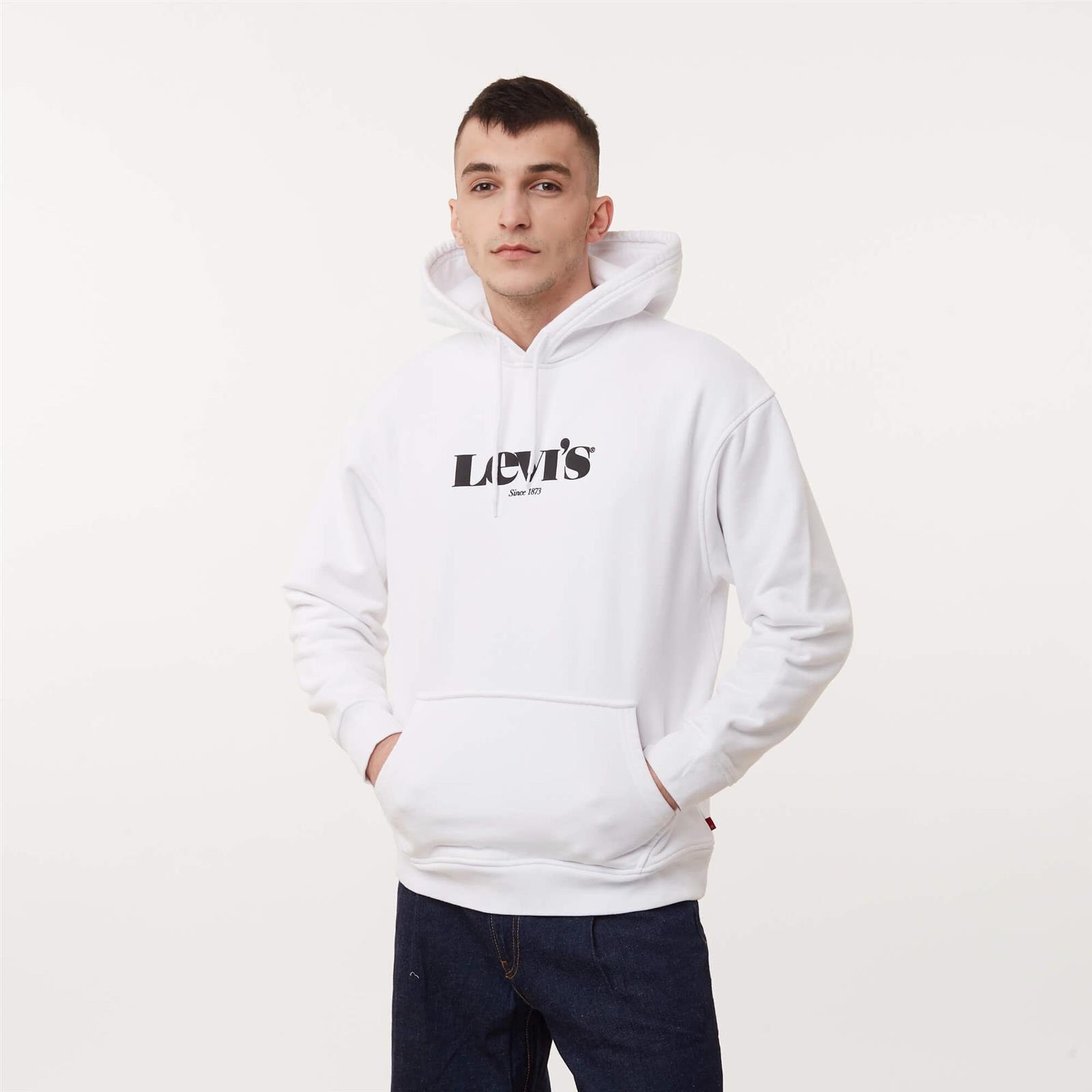 Levi's RELAXED GRAPHIC FLEECE WHITE | Men's \ Men's clothing ...