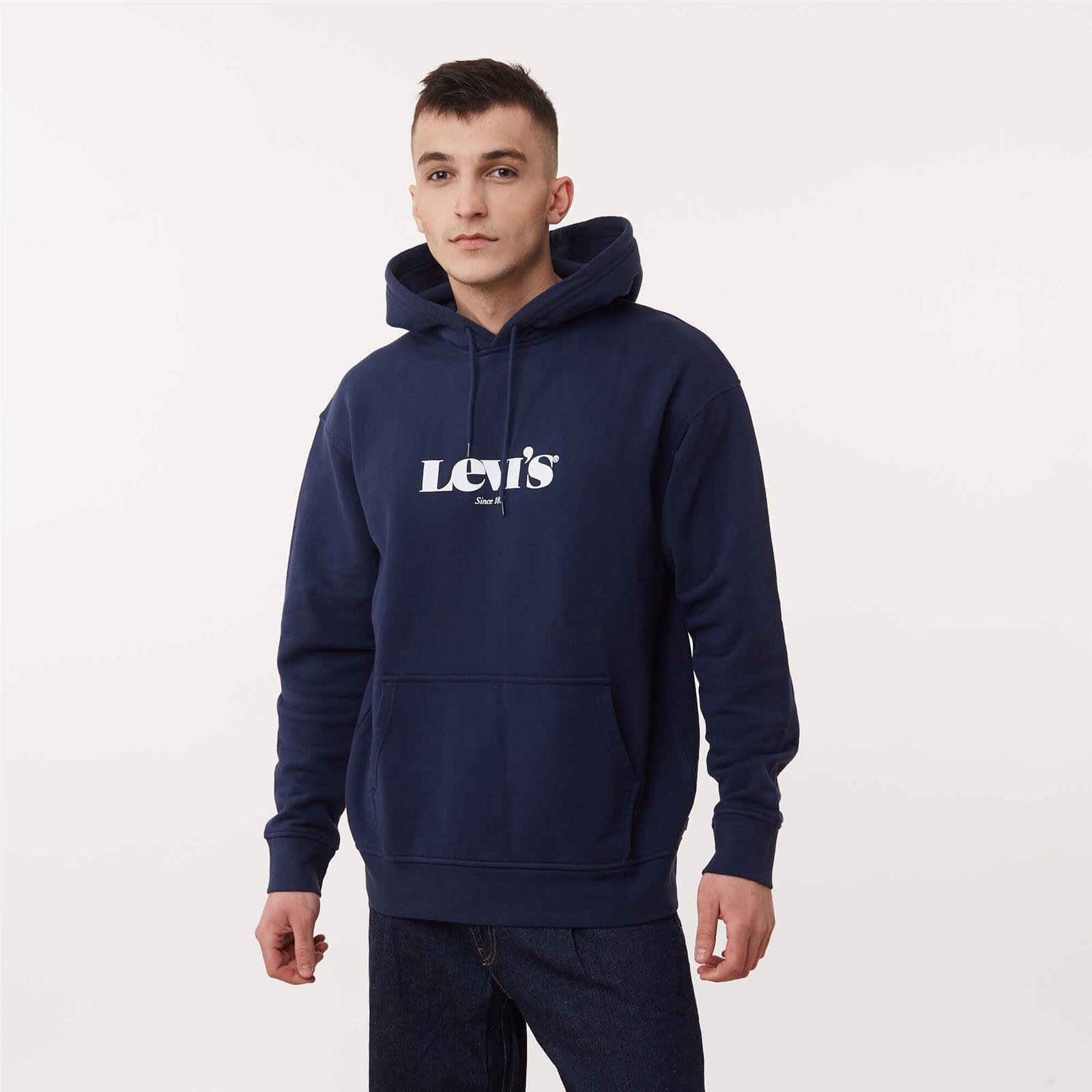 Relaxed Graphic Hoodie - Blue