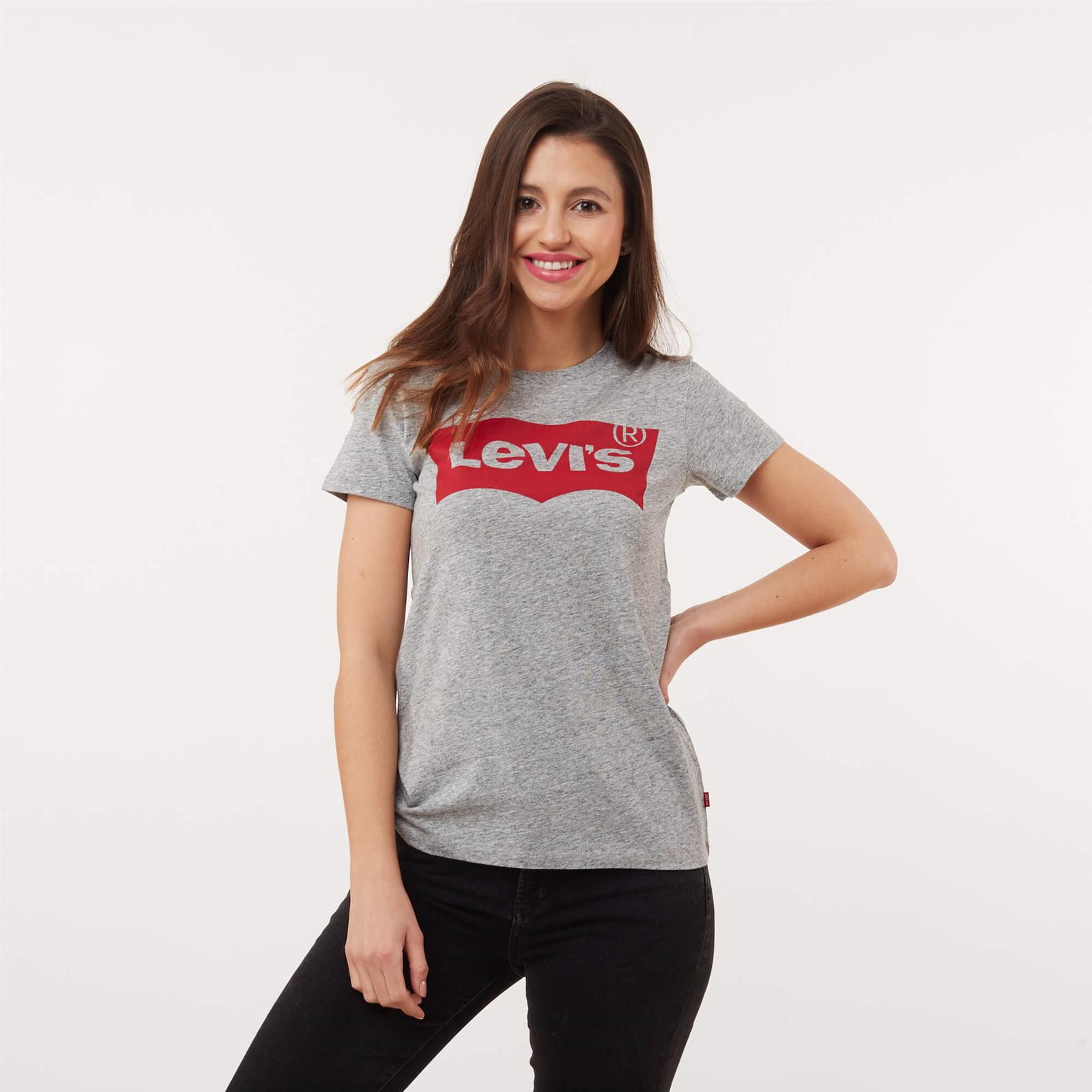 Levi's THE PERFECT GRAPHIC TEE HEATHER GREY | Women's \ Women's clothing \ T -shirts Brands \ #Marki - 3 \ Levi's