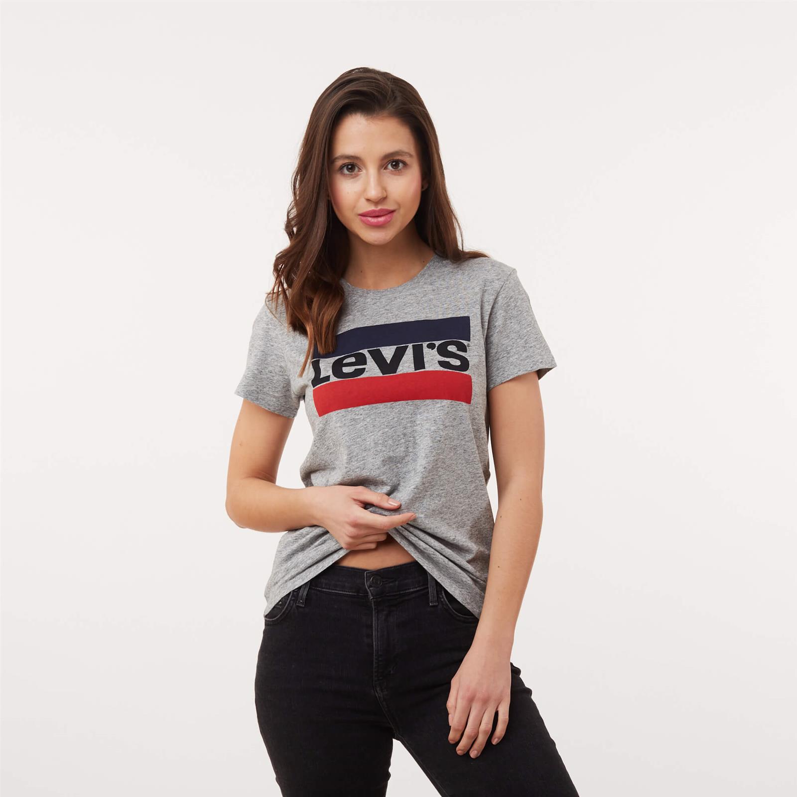 Levi's THE PERFECT GRAPHIC TEE Smokestack Heather | Women's \ Women's  clothing \ T-shirts Brands \ #Marki - 3 \ Levi's