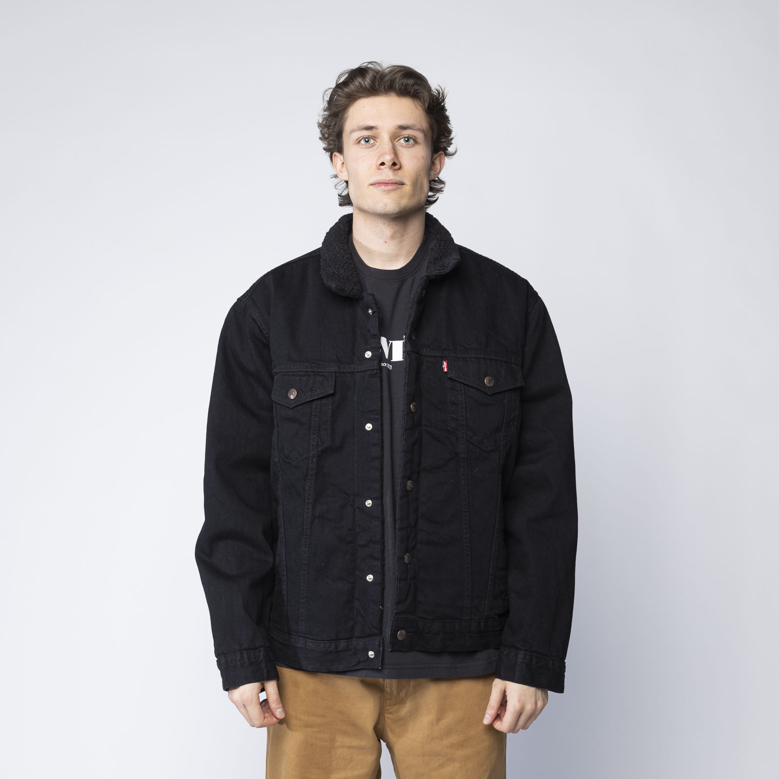 Levi's Type 3 Sherpa Trucker Jacket Black | Men's \ Men's clothing \  Jackets Brands \ #Marki - 3 \ Levi's