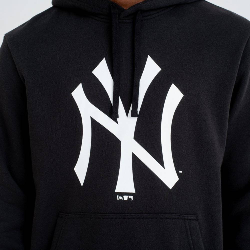 New Era MLB New York Yankees Team Logo Hoodie 60284625, Mens, hoodie,  Black/White, L