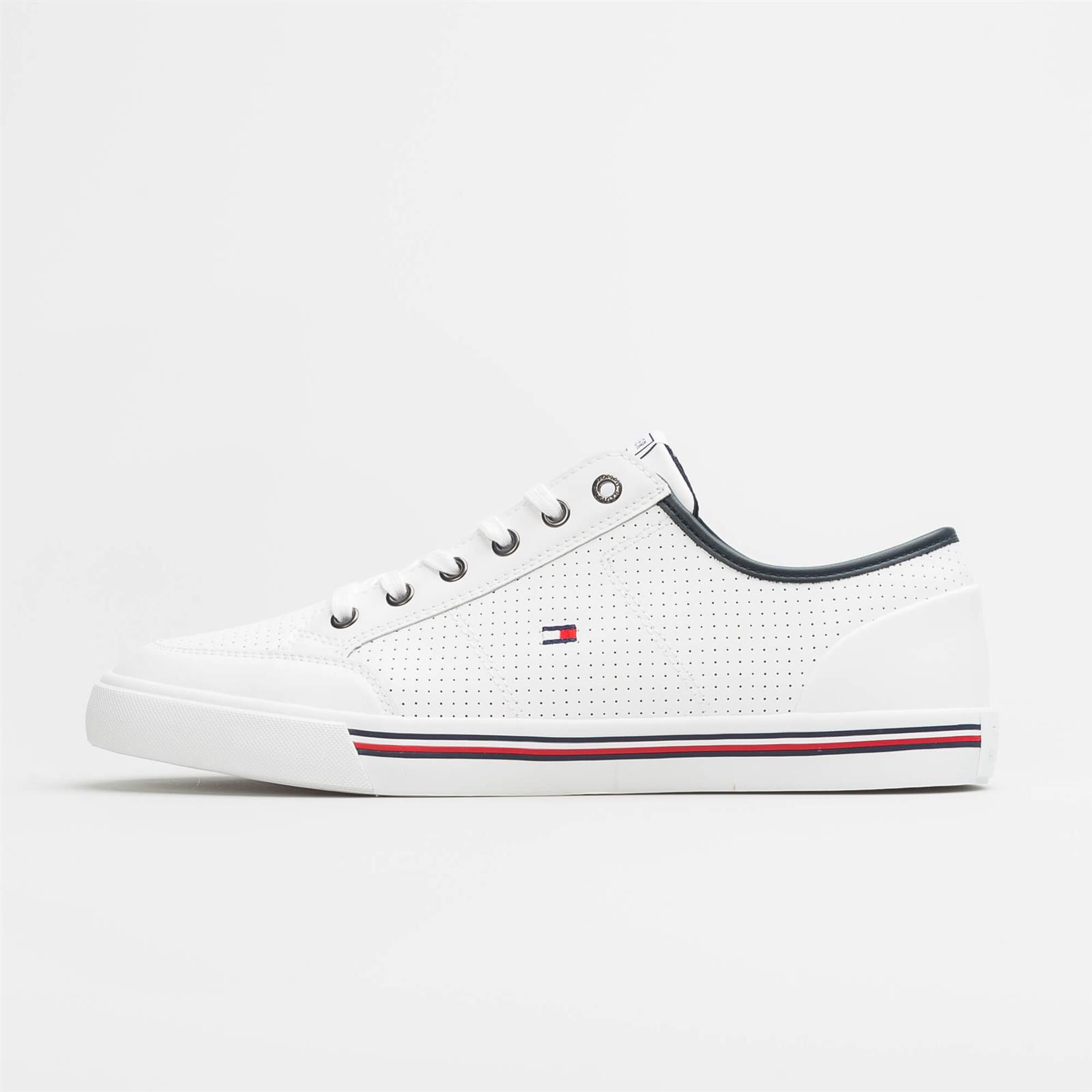 Tommy Hilfiger Core Corporate Leather Sneaker White | Men \ Men's ...