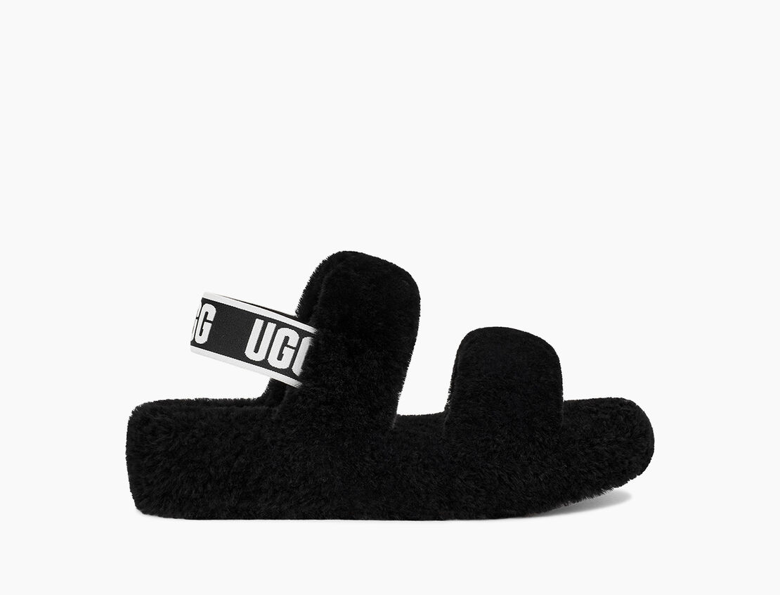 ugg oh yeah slippers black