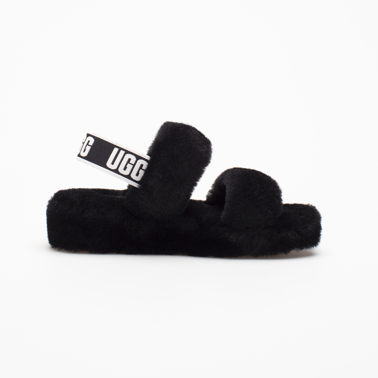 Black ugg discount fluff yeah slippers