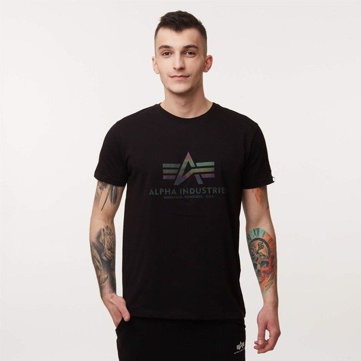 Alpha Industries Basic T-Shirt Rainbow Ref. Black