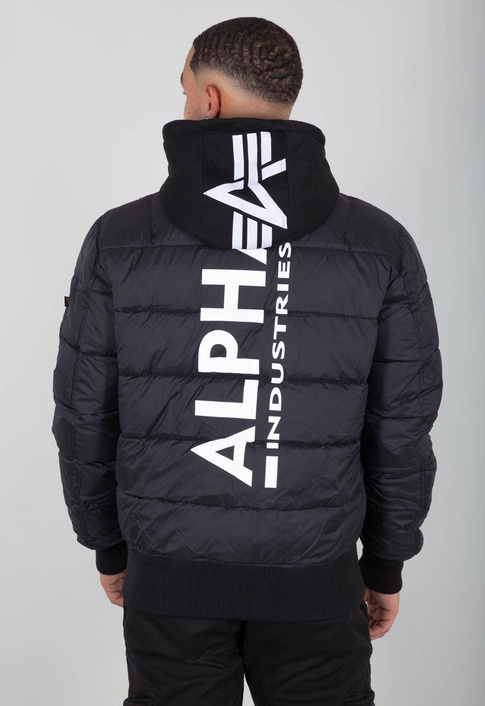 Alpha Industries MA-1 ZH Back Print Puffer FD JACKET BLACK