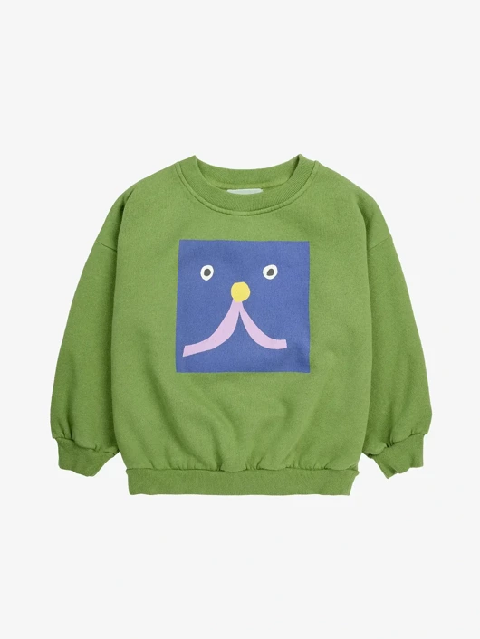 BOBO CHOSES FUNNY FACE SWEATSHIRT