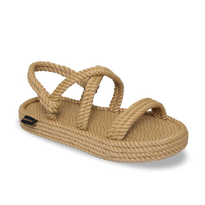 Bohonomad Bahamas Platform Rope Sandal - Beige