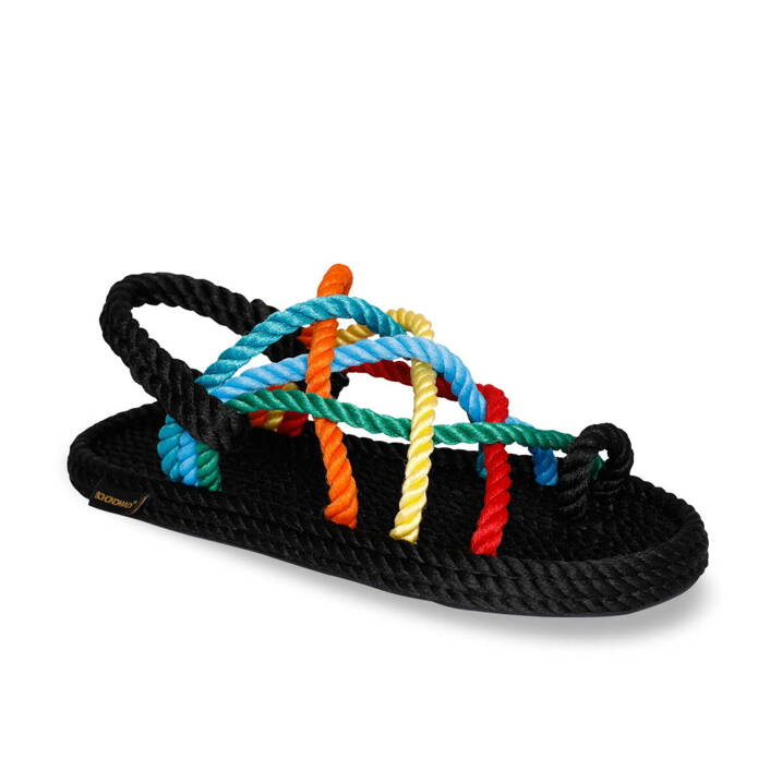 Bohonomad Cape Point Rope Sandal – Black/Multi