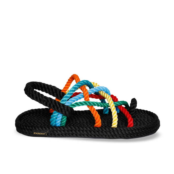 Bohonomad Cape Point Rope Sandal – Black/Multi