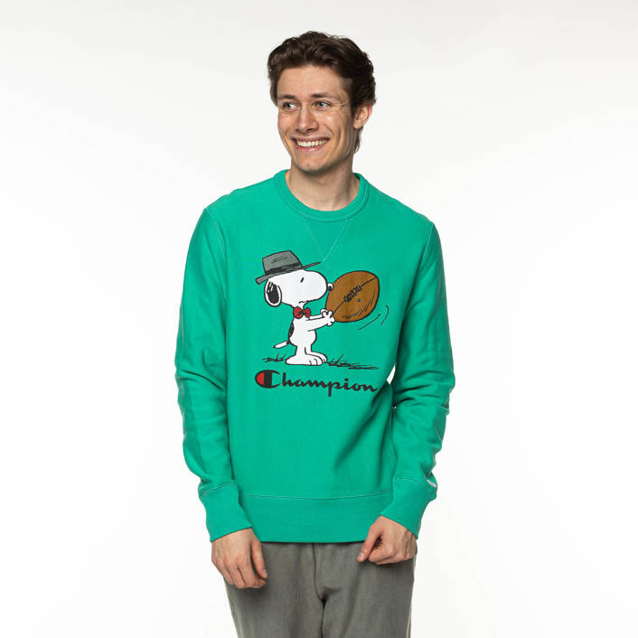 CHAMPION X Peanuts Crewneck Sweatshirt PARAKEET GREEN 