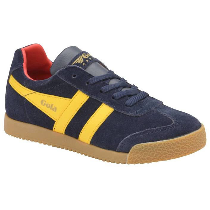 Gola Classics Kids Harrier Trainers Navy/Sun/Red CKA875EY
