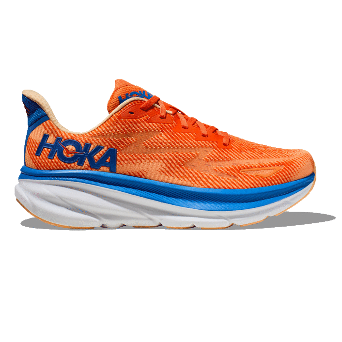 Hoka MEN'S CLIFTON 9 VIBRANT ORANGE/IMPALA