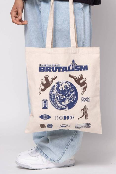 Kaotiko Brutalism Tote Bag ivory