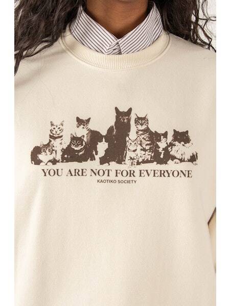 Kaotiko CREW WASHED CAT FAMILY Sweatshirt