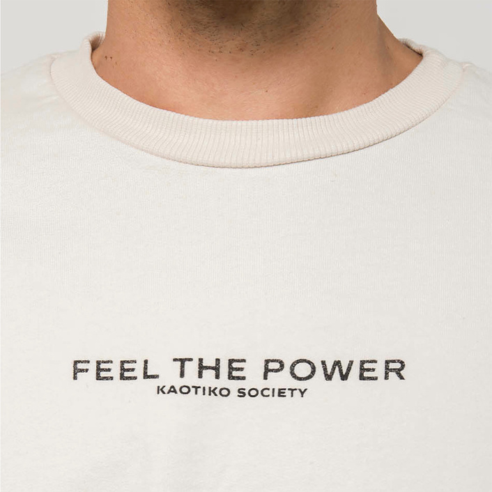 Kaotiko Feel the Power Sweatshirt Off-White